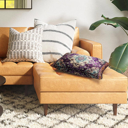 Boho Kissenbezüge 2er Set Samt 30x50 Lila Retro Ethno