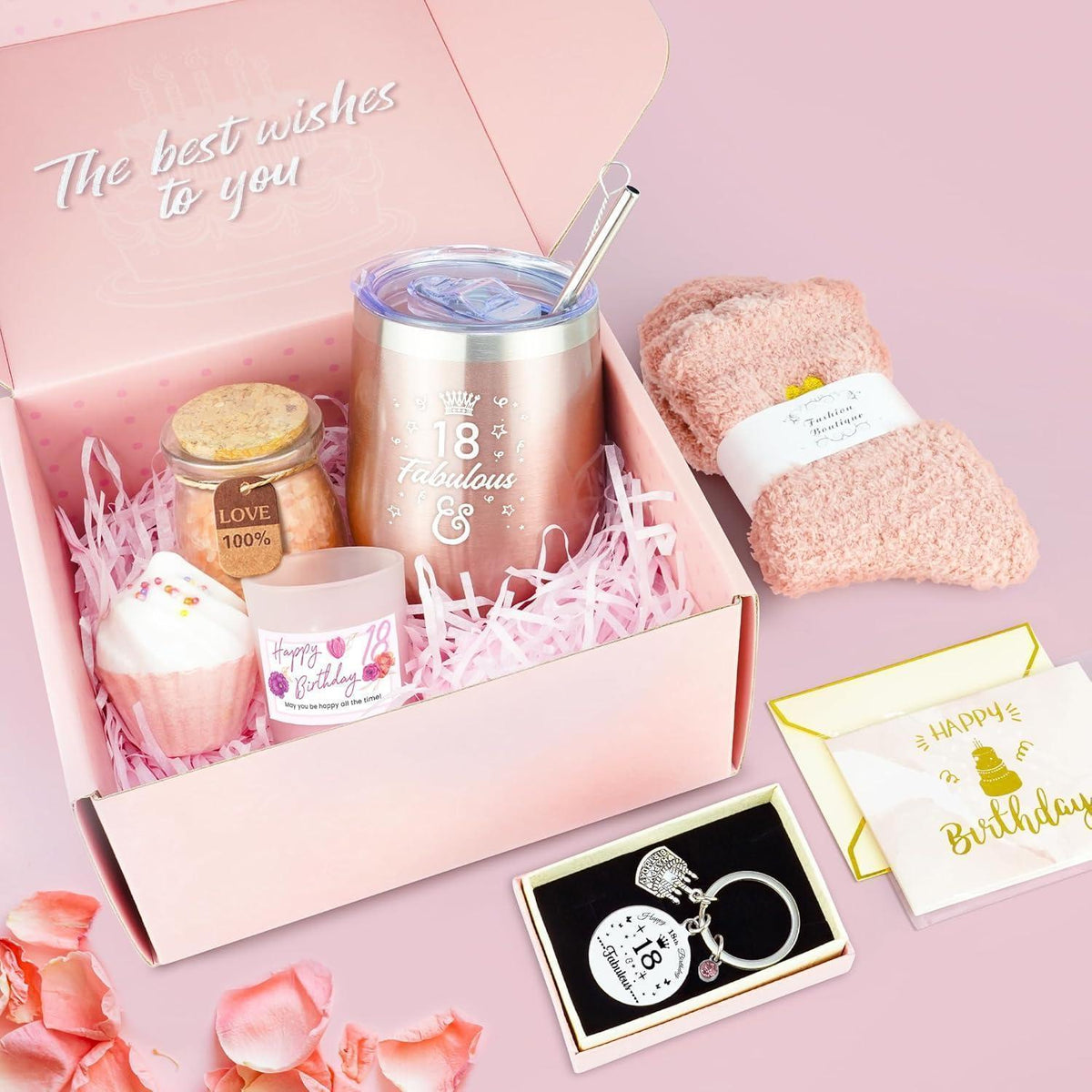 18. Geburtstag Geschenkset für Mädchen & Frauen mit Becher