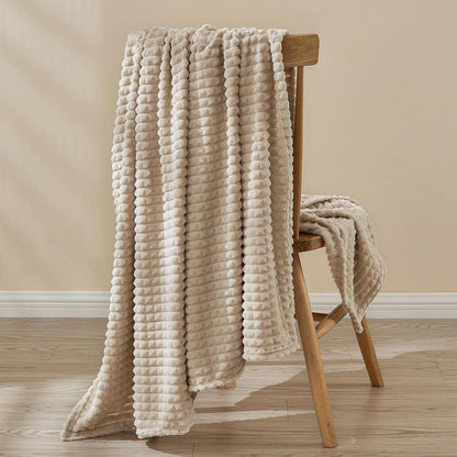 Bettdecke Kuscheldecke Flauschig 150 x 200 cm Beige