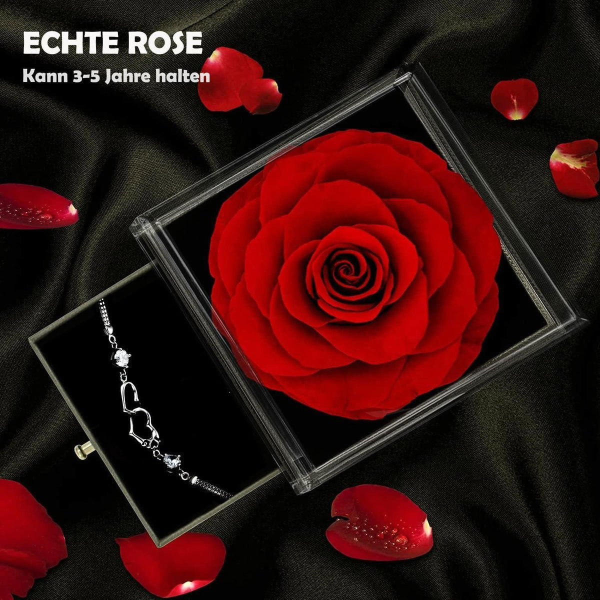 Ewige Rosen Geschenkbox Rot Infinity Rosen Romantisch Konservierte