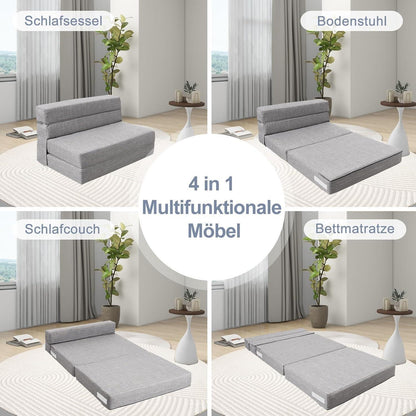 Schlafsessel mit Memory Schaum & Kissen – Gästesofa 100x190cm