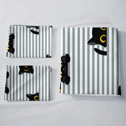 Bettwäsche-Set Gestreifte Katze für Kinder – 135x200cm