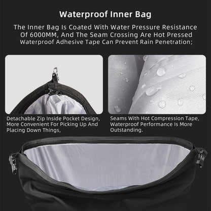 Wasserdichte Motorrad-Satteltaschen 25L Schwarz