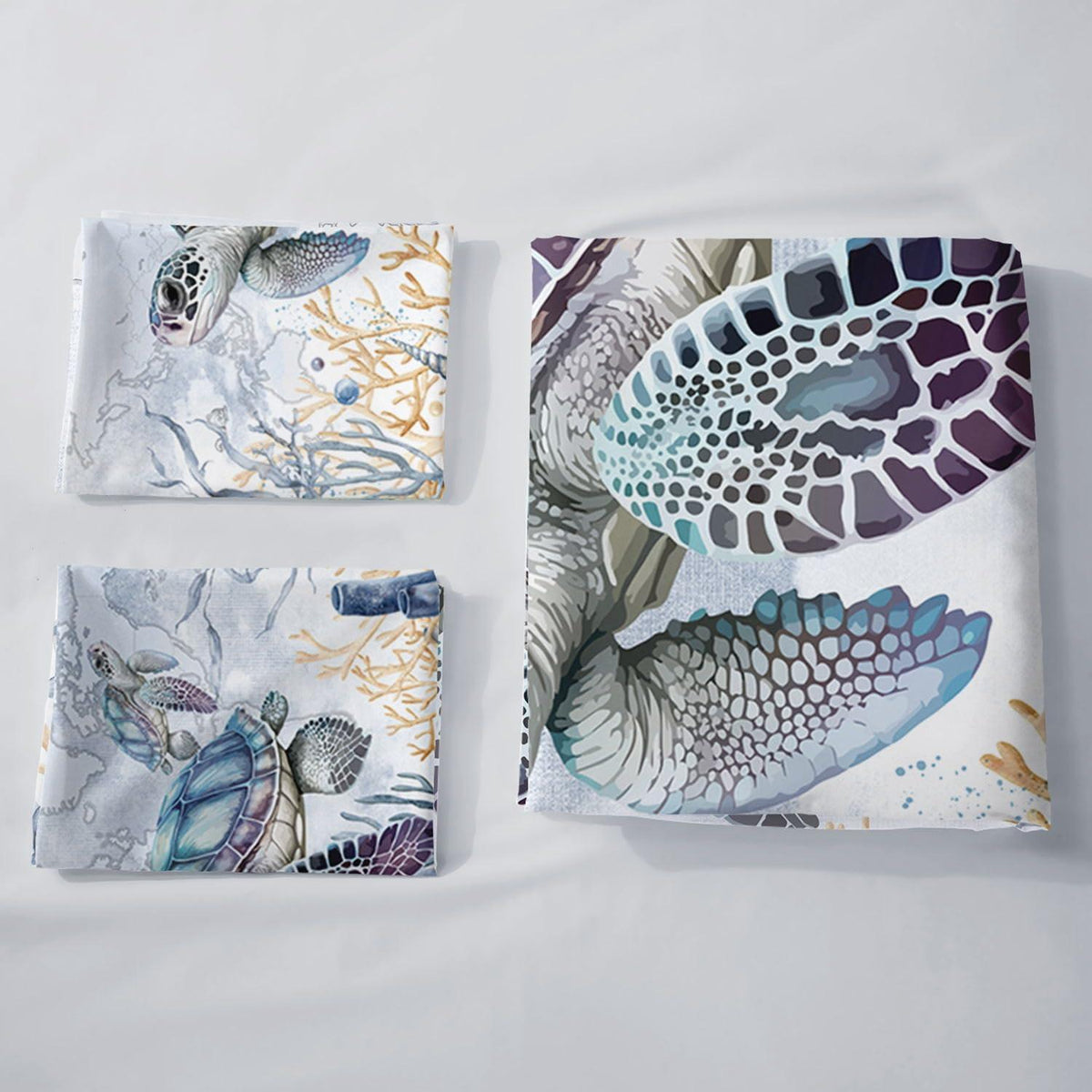 Bettwäsche-Set Meeresschildkröte 200x200 cm mit Kissenbezügen