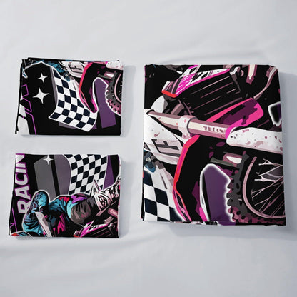Moto-Cross Bettwäsche-Set 200x200 cm | Kinderzimmer Bettwäsche