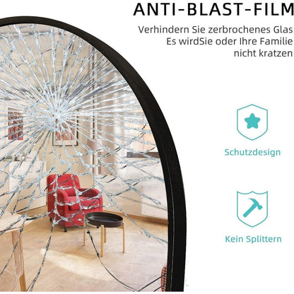 Ganzkörperspiegel Bogen Schwarz 180x66cm | Stand- & Wandspiegel