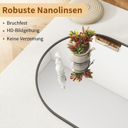 Ganzkörperspiegel Bogen Schwarz 180x66cm | Stand- & Wandspiegel