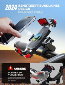 JOYROOM Handyhalterung Fahrrad – Metall-Spurstange Stoßfest