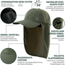 Wasserdichte Baseball Cap XL/XXL mit Nackenklappe & UV-Schutz