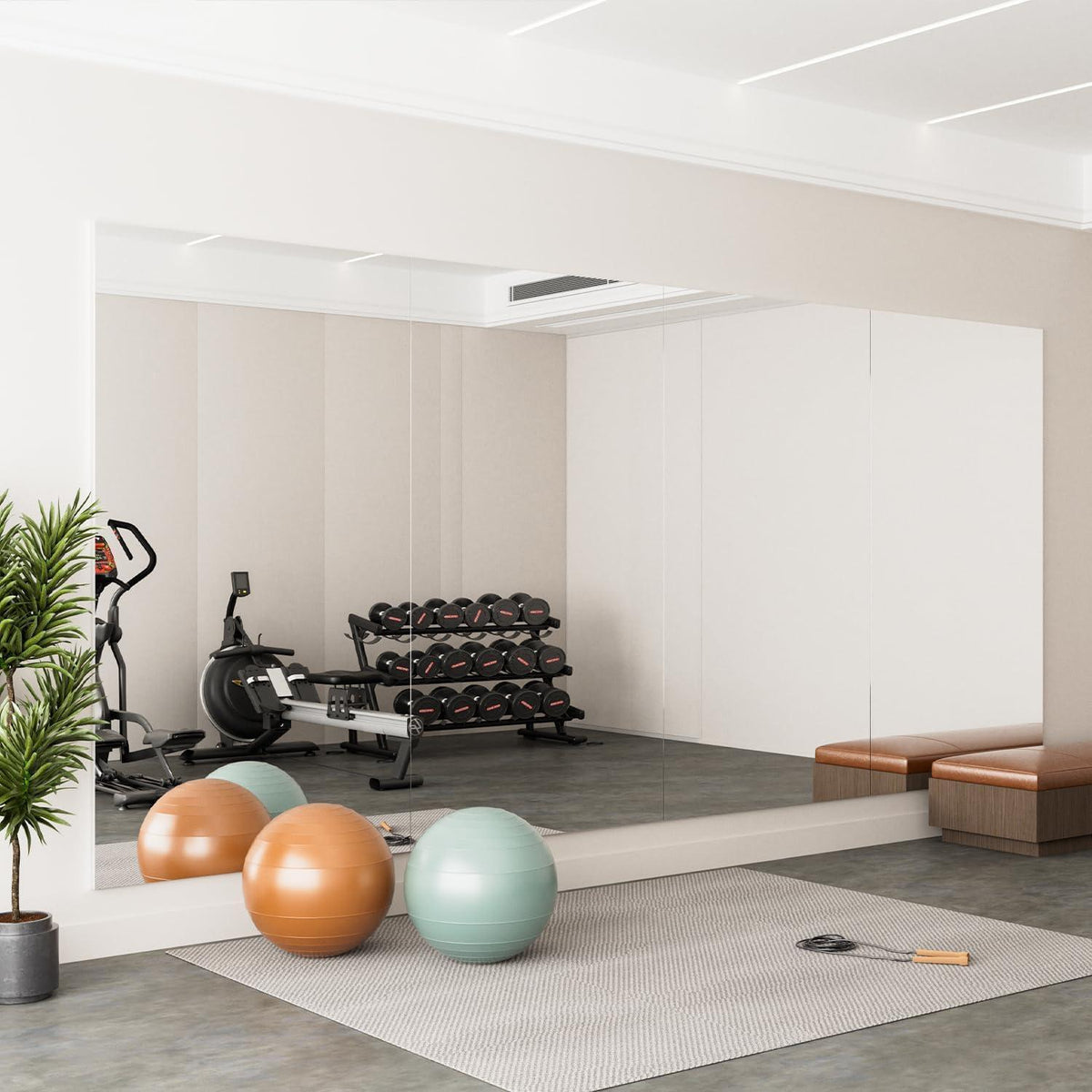 Bruchfester Ganzkörperspiegel 180x100cm – Fitness, Tanz & Ankleidezimmer