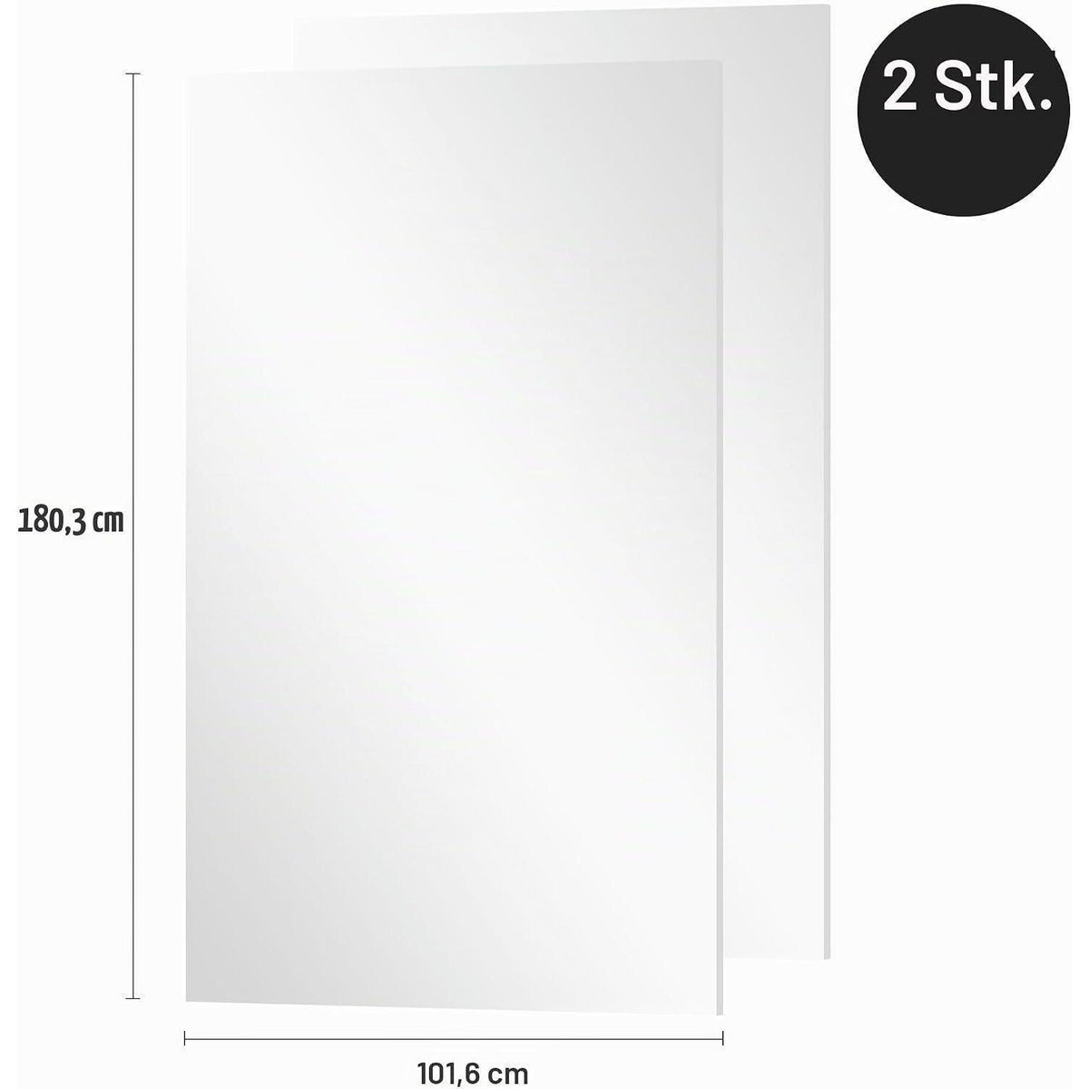 Bruchfester Ganzkörperspiegel 180x100cm – Fitness, Tanz & Ankleidezimmer