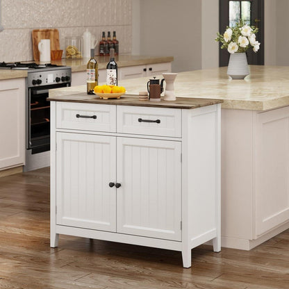 Graues Sideboard mit Arbeitsplatte – Buffet Schrank mit Schubladen