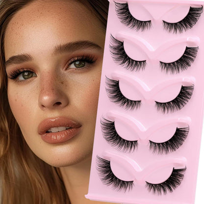 Katzenaugen Wimpern 13mm – 5 Paar, Fuchsaugen Look