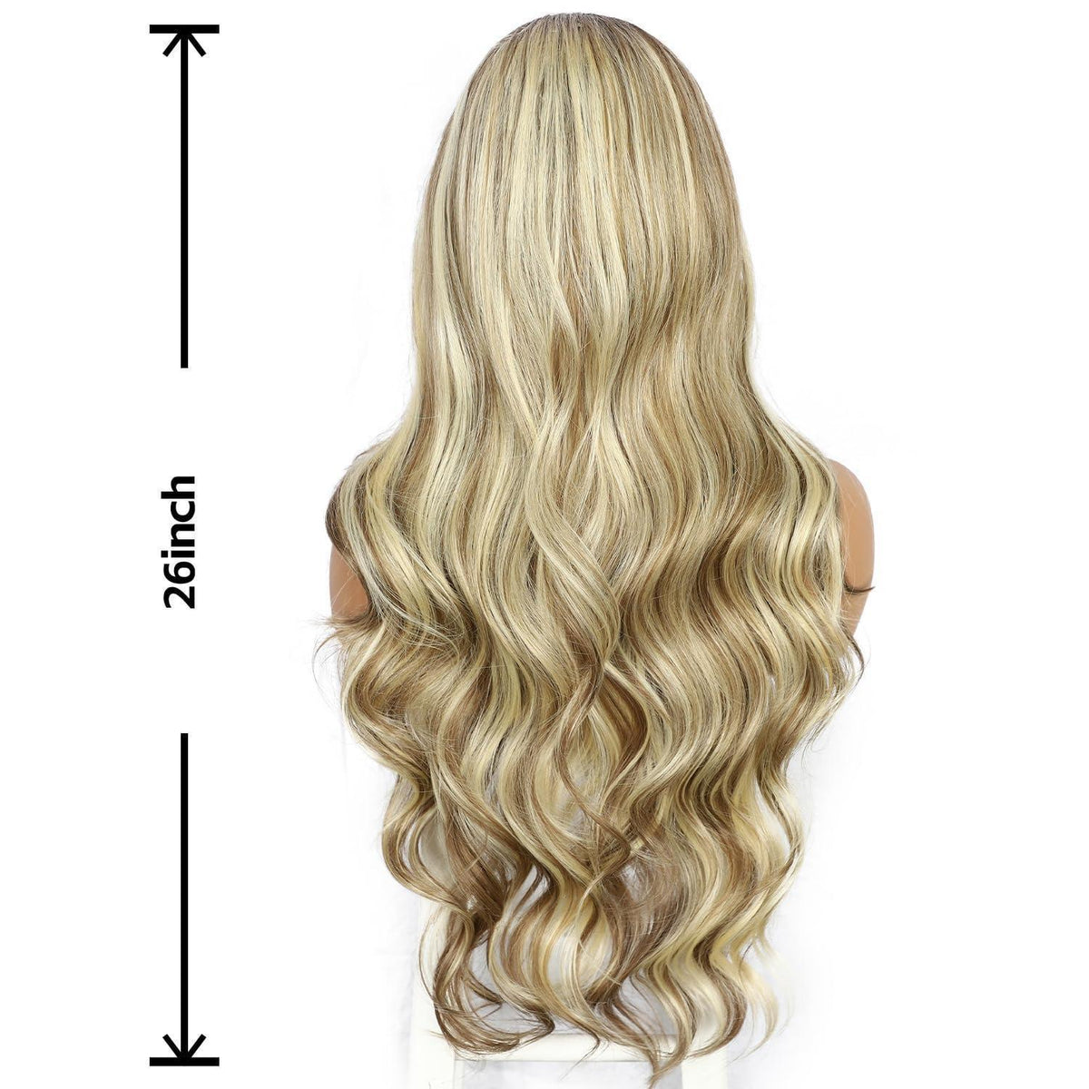 Blond Balayage Körperwelle Lace Front Perücke – 26 Zoll Synthetisch
