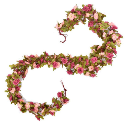 2x 2.4m Künstliche Rosen Girlande – Romantische Blütenrebe für Deko