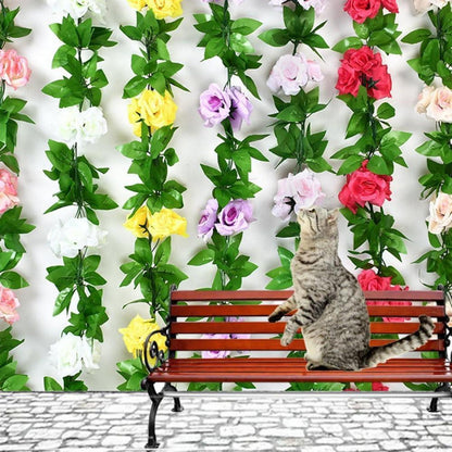 2x 2.4m Künstliche Rosen Girlande – Romantische Blütenrebe für Deko
