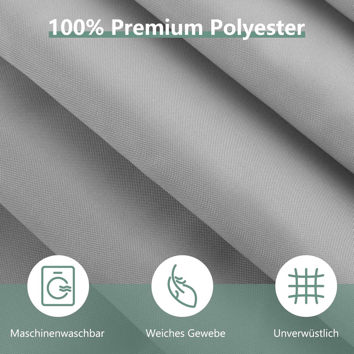 Duschvorhang Anti-schimmel wasserdicht PVC Textil grau