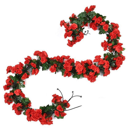 2x 1.8m Künstliche Rosen Girlande – Romantische Blütenrebe für Deko
