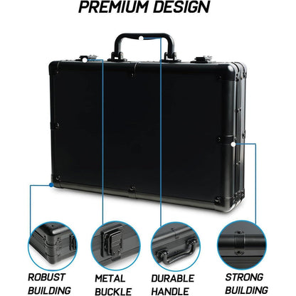 Hartschalen Uhrenkoffer für 15 Uhren, Reiseetui mit Anti-Bewegungs-Kissen