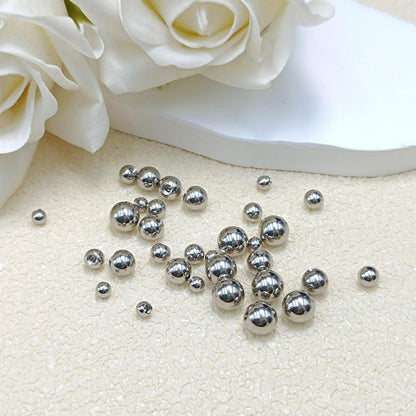Piercing Kugeln 1,2/1,6mm Silber Ersatzkugel 3-6mm für Nase, Lippe, Augenbraue