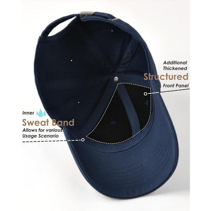 Marineblaue Baumwoll Basecap – Verstellbare Baseballkappe Unisex