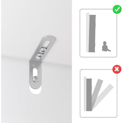 Weißer Hochschrank mit 2 Schubladen & 2 Türen