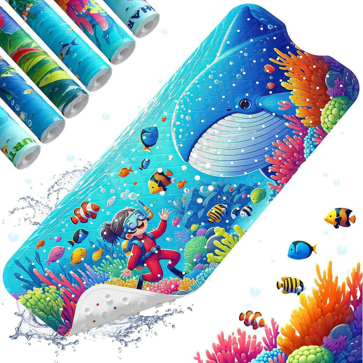 Rutschfeste Badewannenmatte Kinder 100x40cm – Sicher & Komfortabel