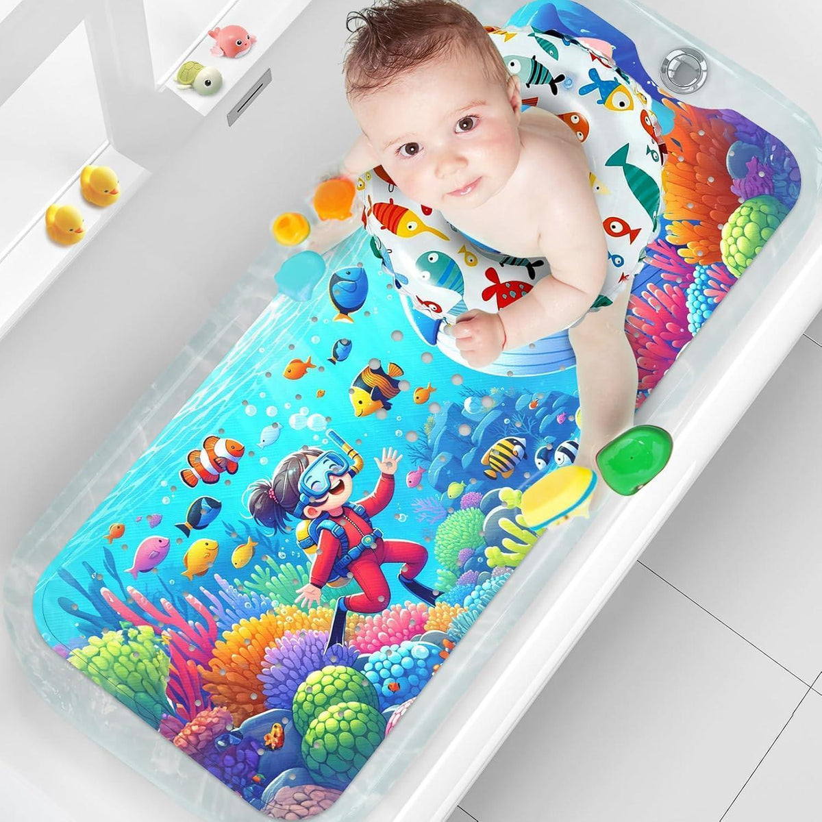 Rutschfeste Badewannenmatte Kinder 100x40cm – Sicher & Komfortabel