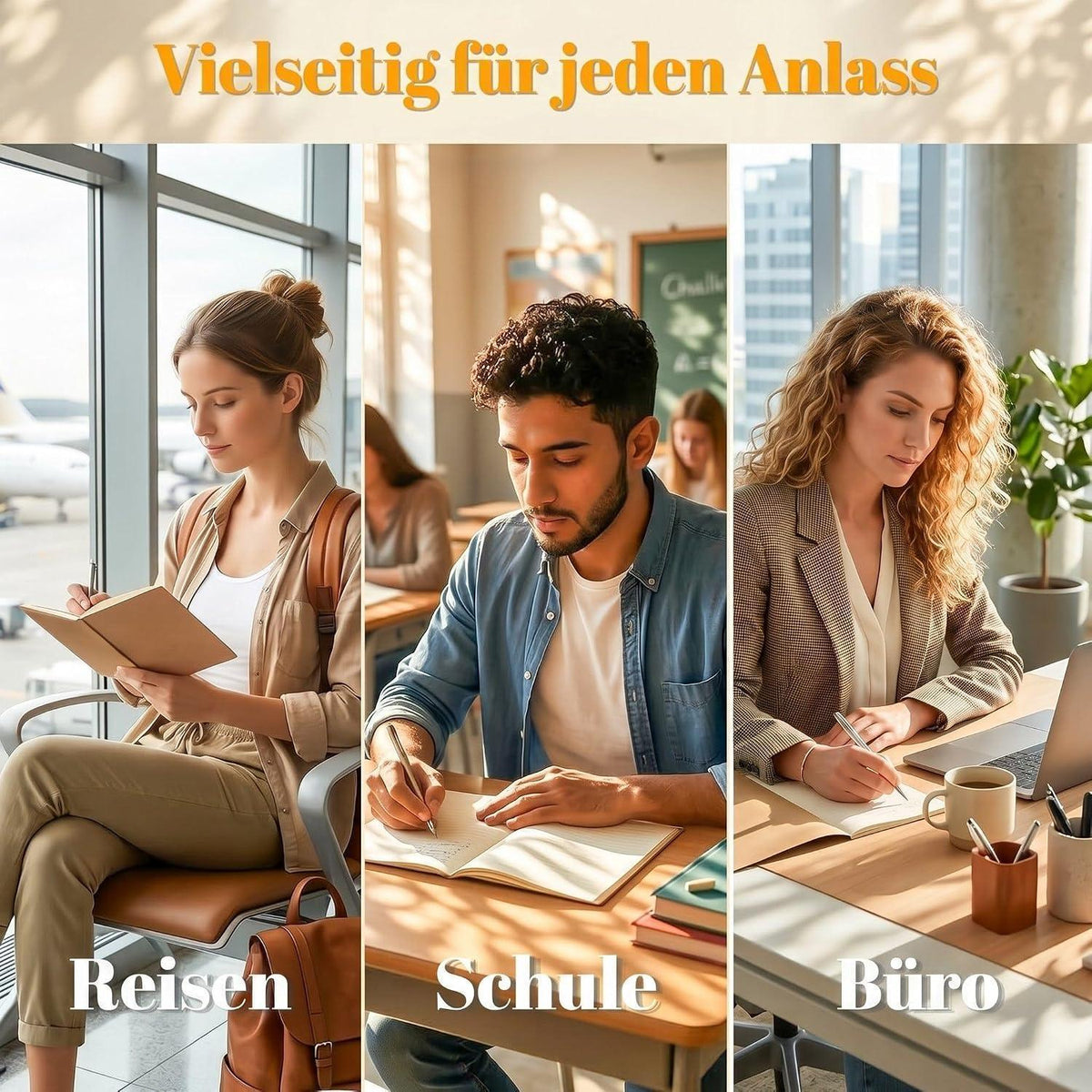 100er Set Blanko Notizbücher A5 | Kraftpapier, 30 Blatt