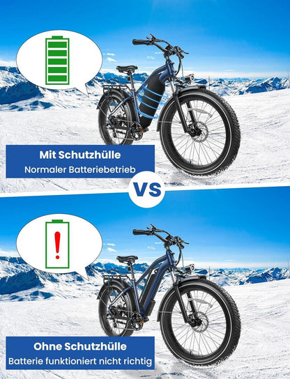 Coicer E Bike Akku Schutzhülle 28-45cm Umfang Kälte Schutz