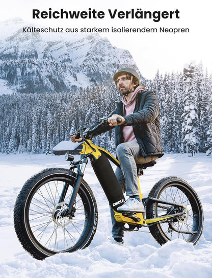 Coicer E Bike Akku Schutzhülle 28-45cm Kälte Schmutz Schutz_Laufzeit