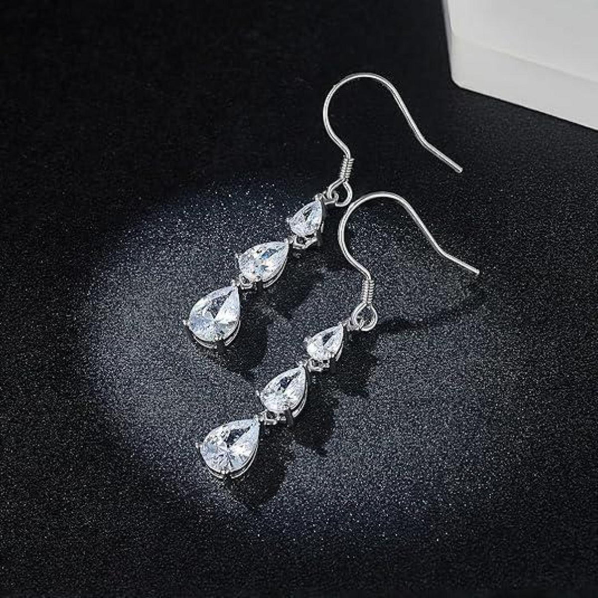 Herz Zirkon Silber 925 Ohrringe Mondstein Anhänger Geschenk