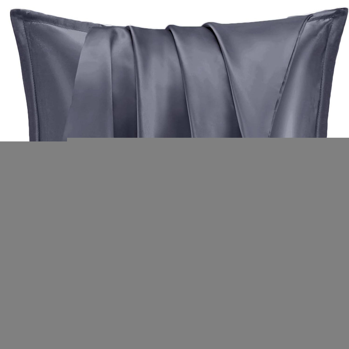 2er Set Satin-Kissenbezüge 60x60cm Dunkelviolett mit Reißverschluss