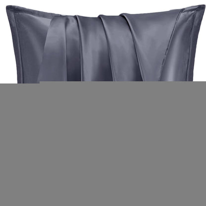 2er Set Satin-Kissenbezüge 60x60cm Dunkelviolett mit Reißverschluss