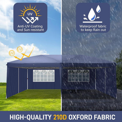 3x6m Faltpavillon Wasserdicht – Winterfest & Höhenverstellbar