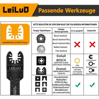 29-teiliges Multitool Sägeblatt Set mit Aufbewahrungstasche
