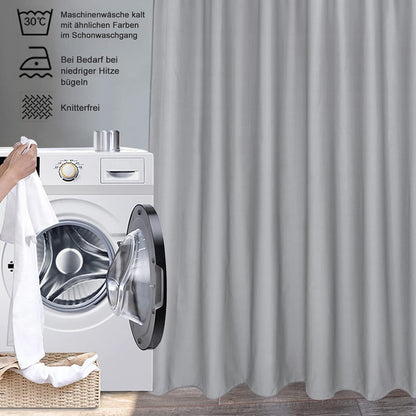Duschvorhang Grau 120x180 cm – Wasserdicht & Anti-Schimmel