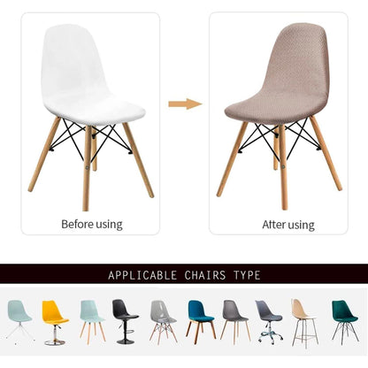 Elastische Stuhlbezüge 2er-Set Jacquard Modern Sandfarben