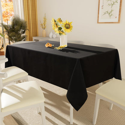 Abwaschbare Tischdecke Rechteckig 130x160 cm – Schwarz