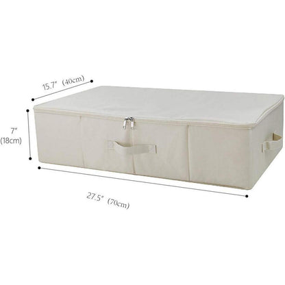 Faltbare Aufbewahrungsboxen mit Deckel, 2er-Pack, Beige