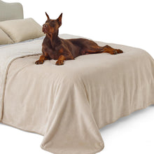 Wasserdichte Hundedecke XXXXL cremefarben, Sherpa & Flanell