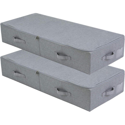 2er-Pack Unterbett-Aufbewahrungsboxen, Dunkelgrau