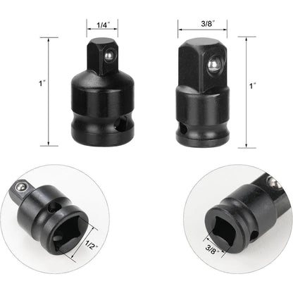 Stecknuss-Adapter Set 3-teilig mit Winkeladapter