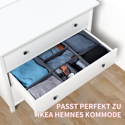 Hemnes Organizer für Kommode 16-teilig Grau - Faltbar und waschbar