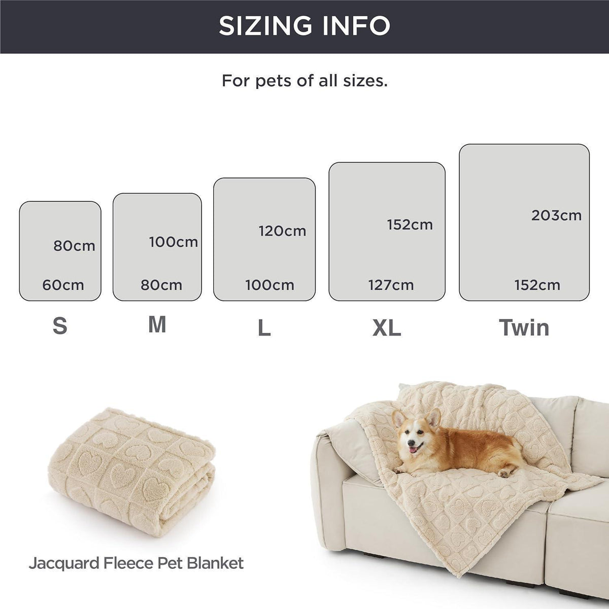 Waschbare Hundedecke Coral Fleece 100x80cm Cremeweiß