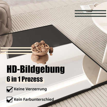Standspiegel Schwarz 200x100cm | Ganzkörper Spiegel mit Metallrahmen