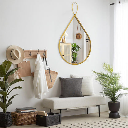Gold Wandspiegel Modern 65x45 cm Badezimmer Spiegel