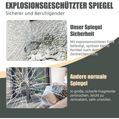 Ganzkörperspiegel Bogenförmig 180x80cm Schwarz