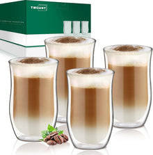 Doppelwandige Latte Macchiato Gläser Set Thermo Kaffee Cappuccino