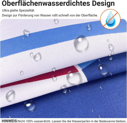 Duschvorhang 180x180cm Blaues Segel Antischimmel